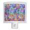 Night Light Floral Abstract Stained Glass
