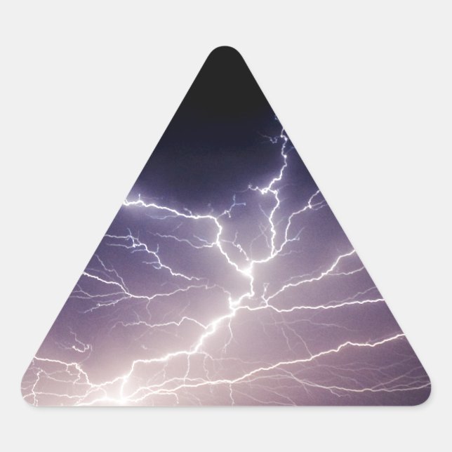 Night Lightning Triangle Sticker (Front)