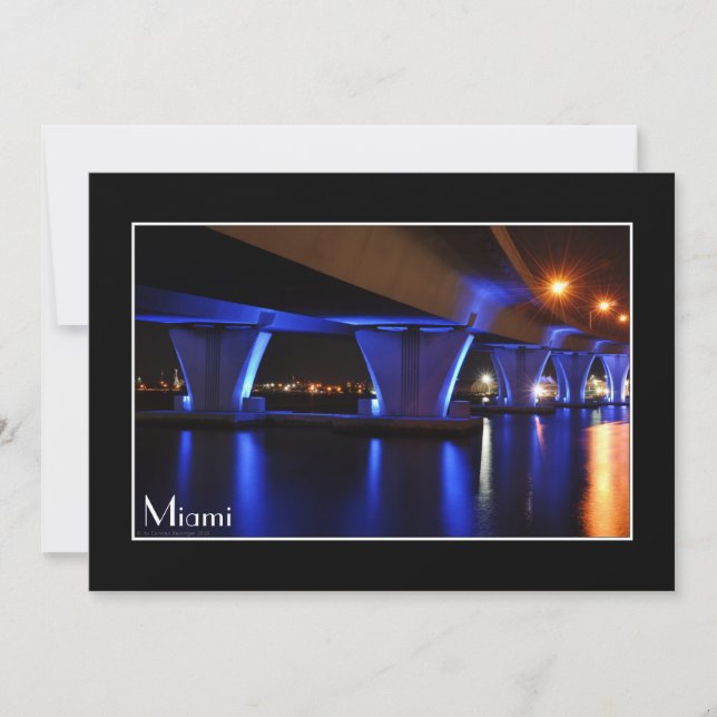 Night lights in Miami - Invitation (Front)