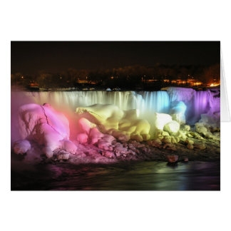 Night Lights on American Falls Grey Card