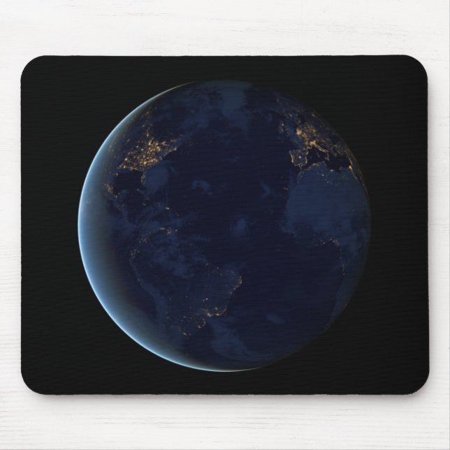 Night Lights on Planet Earth (Western Hemisphere) Mouse Pad (Front)