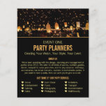 Night Lights, Party Event Planner Advertising Flyer<br><div class="desc">Night Lights,  Party Event Planner Advertising Flyer by The Business Card Store.</div>