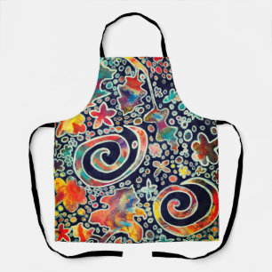 Night Lights Reflection Original Abstract Artwork Apron