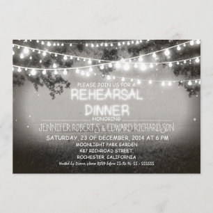 night lights rehearsal dinner invitation