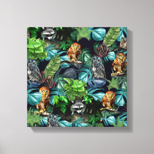 Night-live party celebration themes canvas print