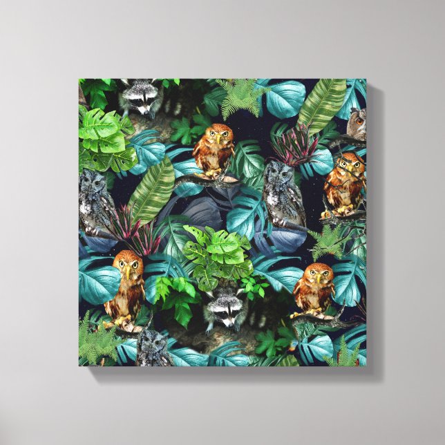 Night-live party celebration themes canvas print (Front)