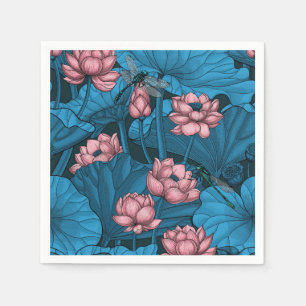 Night lotus garden napkin