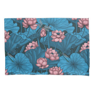 Night lotus garden pillowcase