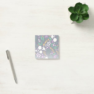 Night Moon Garden Floral Botanical Pattern Post-it Notes