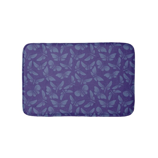 night moth butterflies background bath mat (Front)