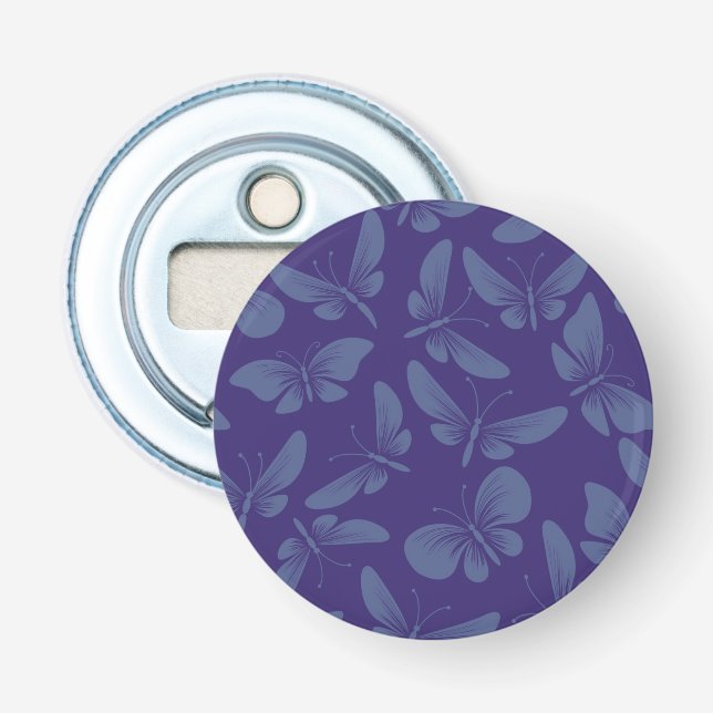 night moth butterflies background bottle opener (Front)