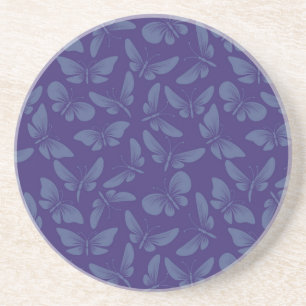 night moth butterflies background coaster