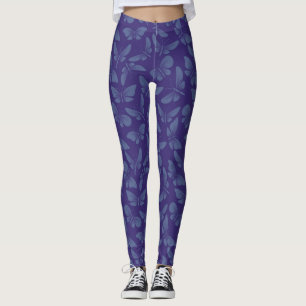 night moth butterflies background leggings