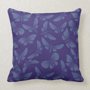 night moth butterflies background throw pillow