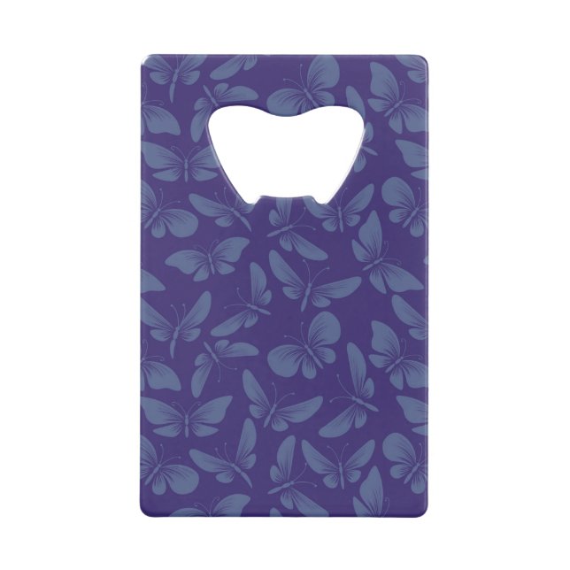 night moth butterflies background wallet bottle opener (Front)