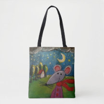 Night Mouse Tote Bag