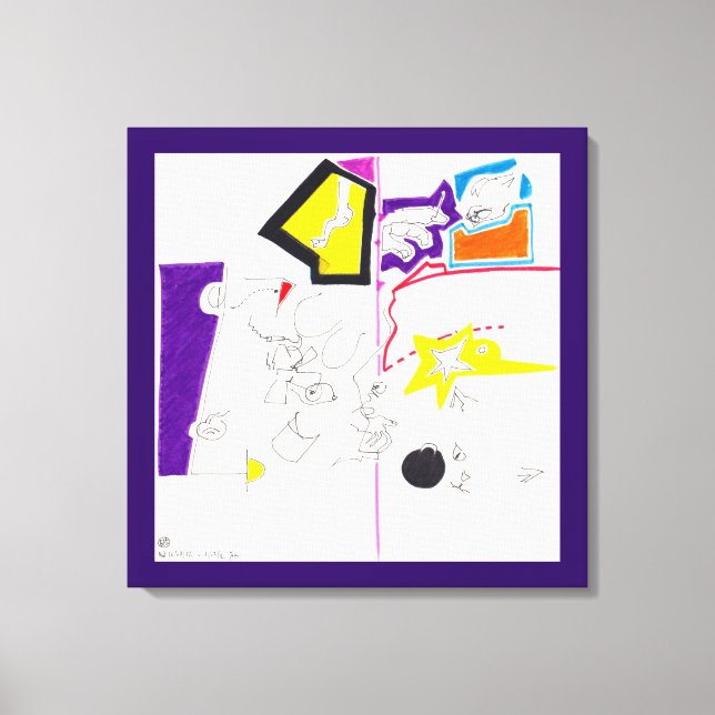 Night & Nap Drawings 02 Canvas print (Front)