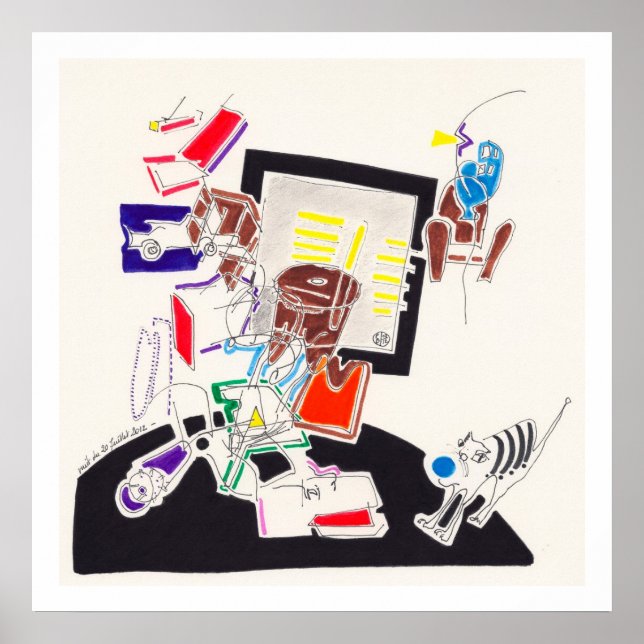 Night & Nap Drawings 10 by  PBaud Archival Poster (Front)