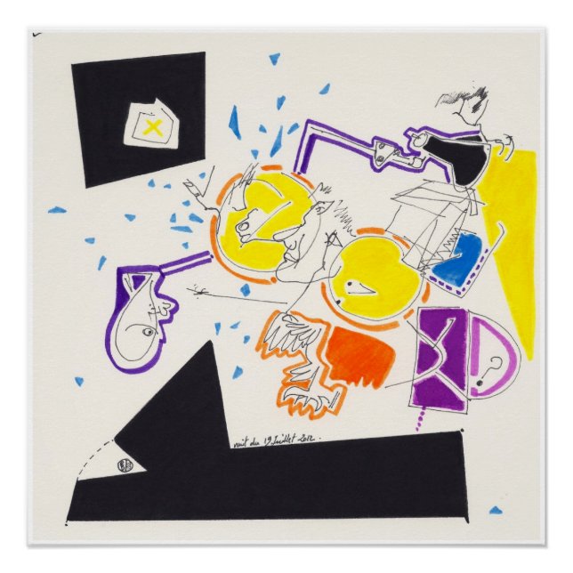 Night & Nap Drawings 9  by Pascale Baud P Poster (Front)