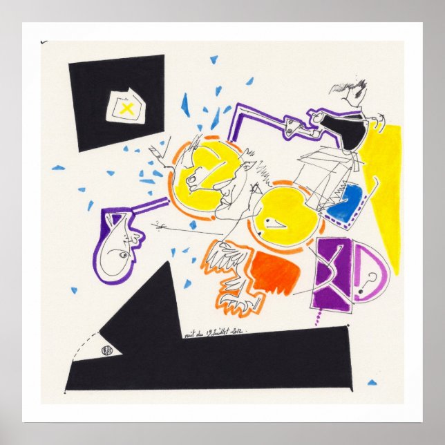 Night & Nap Drawings 9 by  PBaud Archival Poster (Front)