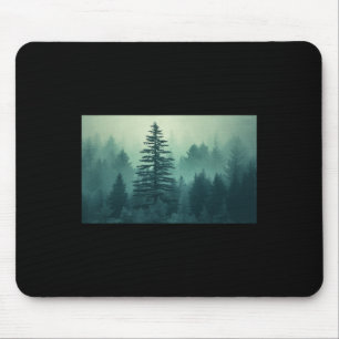 Night Nature Trees Outdoor Forest Green Mountains Mouse Pad