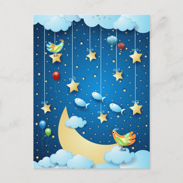 Night of big luna postcard (Front)