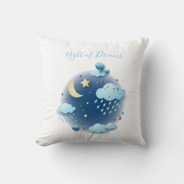 Night of Dreams Throw Pillow (Front)