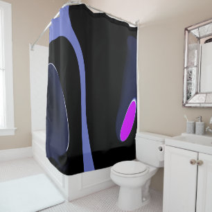 Night of the Comet: Abstract Blue, Purple & Black