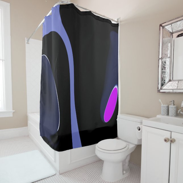 Night of the Comet: Abstract Blue, Purple & Black (In Situ)