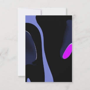 Night of the Comet: Abstract Blue, Purple & Black Card