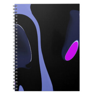 Night of the Comet: Abstract Blue, Purple & Black Notebook