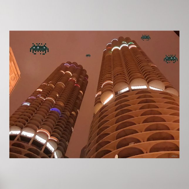 Night of the Marina City Invaders Poster (Front)