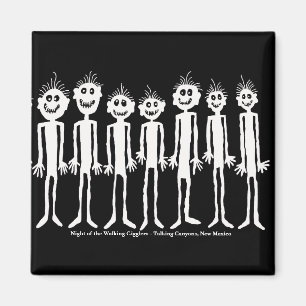 Night of the Walking Gigglers Petroglyph Magnet