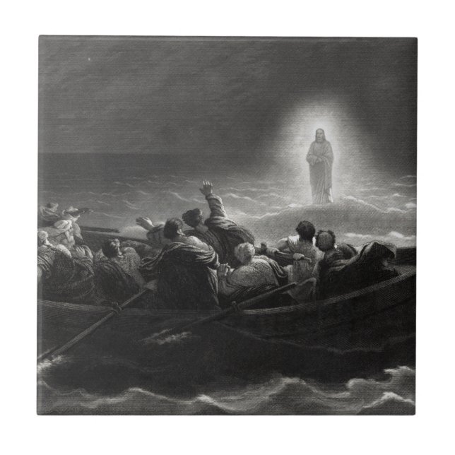 ''Night on the Sea of Galilee'' ceramic tile (Front)
