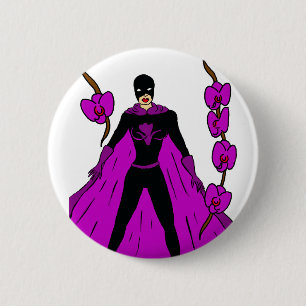 Night Orchid 2 Inch Round Button