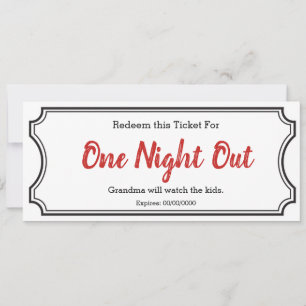 Night Out Gift Ticket