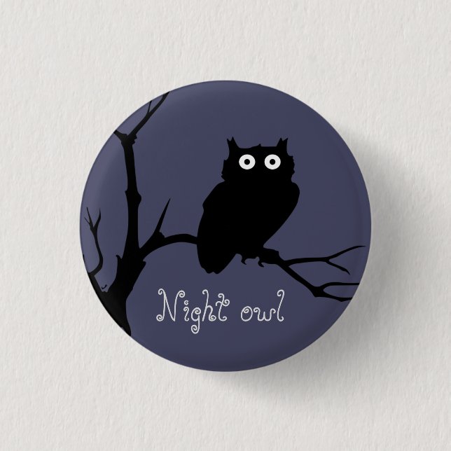 Night owl 1 inch round button (Front)