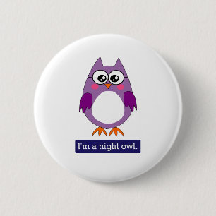 Night Owl 2 Inch Round Button
