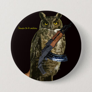 Night Owl 3 Inch Round Button