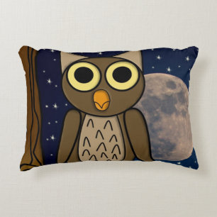 Night owl accent pillow
