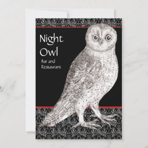 Night Owl Advertising Card or Party Invitation