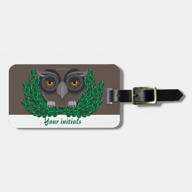 Night owl baggage tag (Front Horizontal)