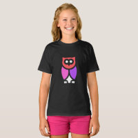 Night Owl, Beautiful Pink & Red, Abstract Pop Art
