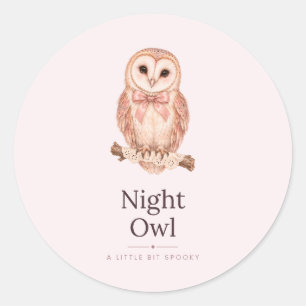 Night Owl Coquette Halloween Owl Stickers