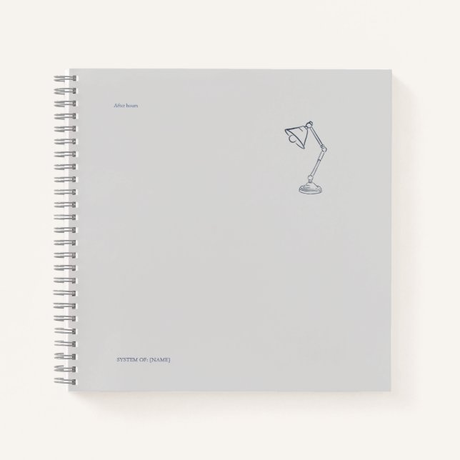 Night Owl Dark Academia Scholarly  Notebook (Front)