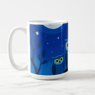 Night Owl Family Moonlit Sky Coffee Mug