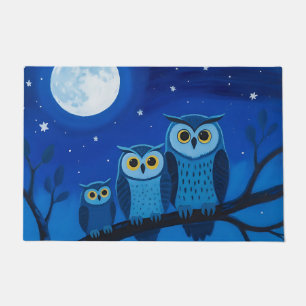 Night Owl Family Moonlit Sky Doormat