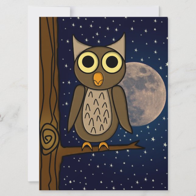 Night owl holiday card (Front)