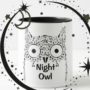Night owl insomnia cute owl mug