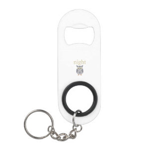 Night Owl Keychain Bottle Opener